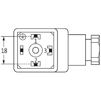 Connect. PR Forme A 18mm 250V 3+PE M16x1.5-Lire la description