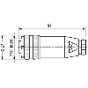 7/8'' Fem Droit 5p; Bornes à vis (x5) <1.5mm², Ø6-8mm