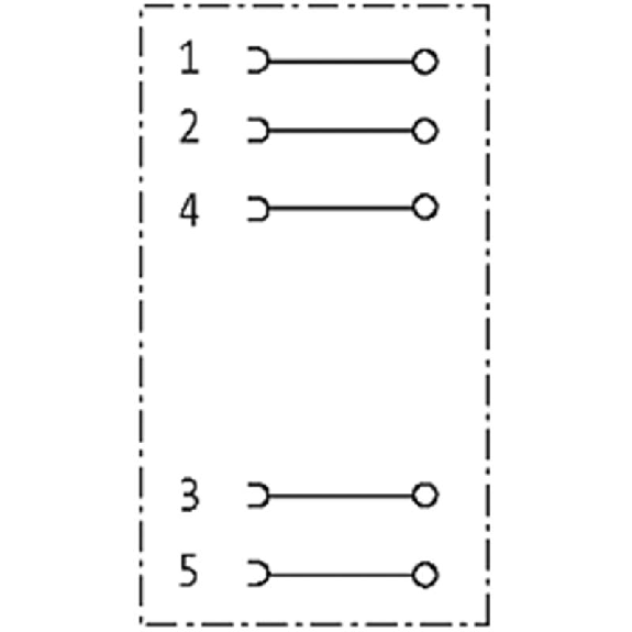 7/8'' Fem Droit 5p; Bornes à vis (x5) <1.5mm², Ø6-8mm-Lire la description