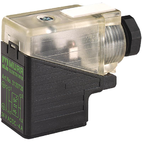 Connect. EV Forme B 10mm 24V LED+Z-DIODES PG9-Lire la description