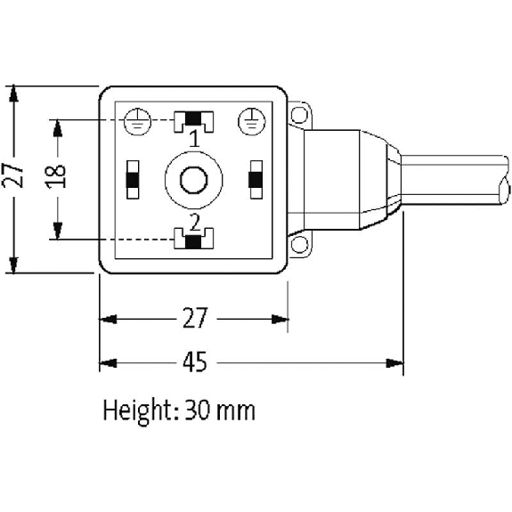 Connect. EV Forme A 18mm 110V LED+ATP; PVC 3x0,75 Noir 5m-Lire la description