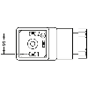 Connecteur EV Forme C 8mm LED+VDR 24V 2P+T M12x1,75