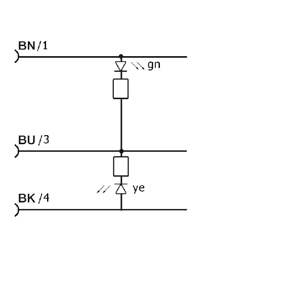 Connect.M12-F,3 poles-5m-LED,PVC,90°-Lire la description