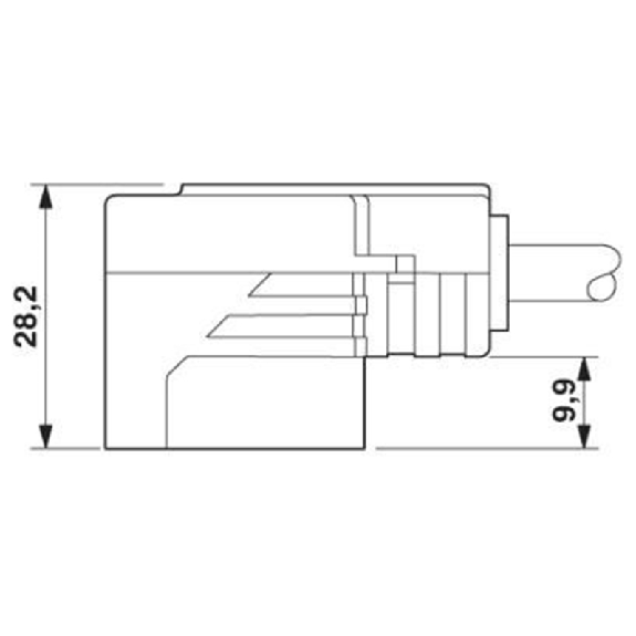 Connect. EV Forme A 18mm 230V; Câble PUR 3x0.25 Gris/Noir 1.5m-Lire la description