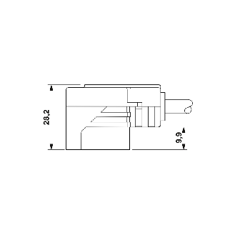 Connect. EV Forme A 11mm 24VDC LED+DIODE; Câble PUR Gris/Noir 10m-Lire la description