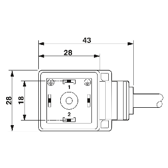 Connect. EV Forme A 11mm 24VDC LED+DIODE; Câble PUR Gris/Noir 10m-Lire la description