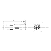 Connect.M8-F-Axial,4 p,Field attach.