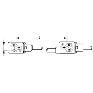 2xEV Forme BI 11mm 24V LED+ATP 0,2m Câble PUR 4x0,75 Noir 10m-Lire la description