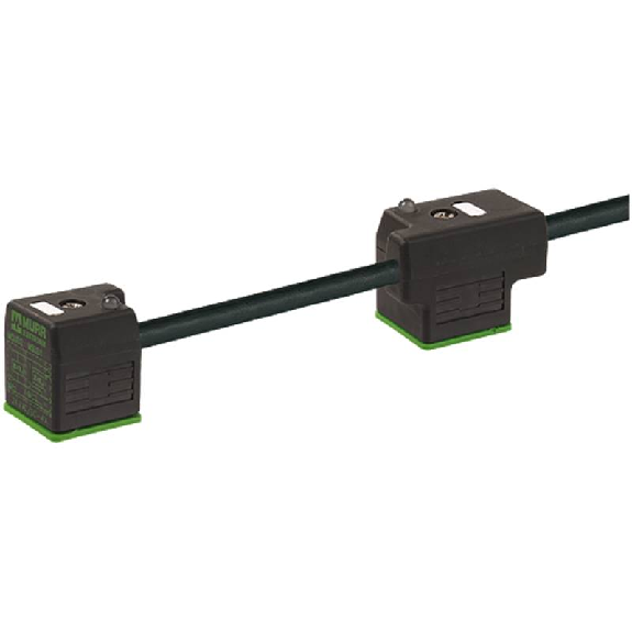 2xEV Forme A 18mm 24V LED+ATP 0,15m Câble PUR 4x0,75 Noir Cpc 5m-Lire la description