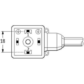 Connect. EV Forme A 18mm 230V LED+ATP; PUR 3x0,75 Noir Cpc 1,5m-Lire la description