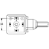 Connect. EV Forme A 18mm 230V LED+ATP; PUR 3x0,75 Noir Cpc 1,5m