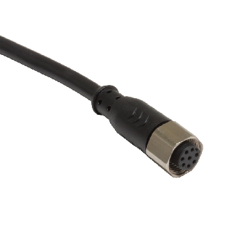Connect.M12-F,8 poles-5m,PVC,Axial-Lire la description