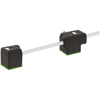 2xEV Forme A 18mm 24V LED+ATP 0,15m Câble PVC 4x0,75 Gris 10m-Lire la description