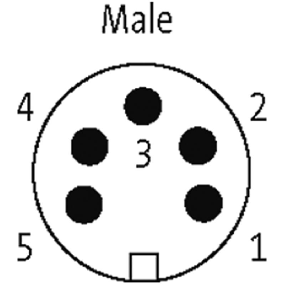 7/8'' Mâle Coudé 5p; Bornes à vis (x5) <1.5mm², Ø6-8,7mm-Lire la description