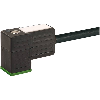 Connect. EV Forme CI 9,4 mm 24V LED+ATP; PVC 3x0,75 Noir 2m