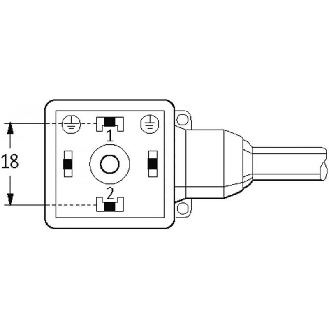 Connect. EV Forme A 18mm 230V LED+ATP; PUR/PVC 3x0,75 Noir Cpc 10m-Lire la description