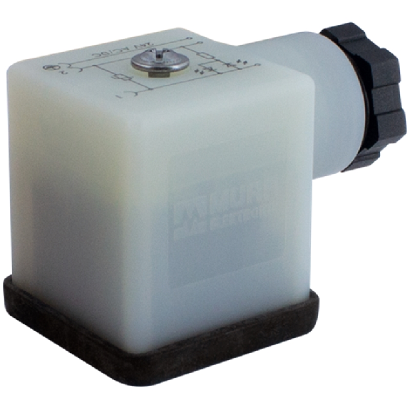 Connect. EV Forme A 18mm 24V LED+VDR 2P+T M16x1.5-Lire la description