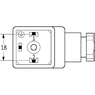 Connect. EV Forme A 18mm 24V LED+VDR 2P+T M16x1.5-Lire la description