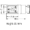 Connect. EV Forme BI 11mm 230V LED+VDR 2P+T M16x1.5