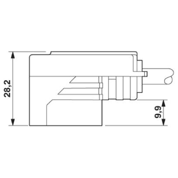 Connect. EV Forme B 10mm 24V LED+Z-DIODE; Câble PUR Gris/Noir 3m-Lire la description