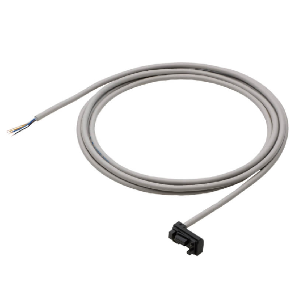 Connecteur dédié droit; Câble 8 fils Noir 7 m pour récepteur F3SG-SR-Lire la description