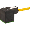 Connect. Pressostat Forme A 18mm 24Vdc LED; PUR 5x0,75 Jaune Cpc 5m