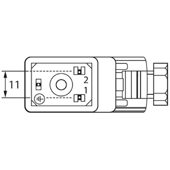 Connect. EV Forme BI 11mm 230V LED+RC M16x1.5-Lire la description
