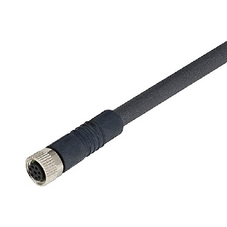 Connecteur femelle de câble pour D41D, droit, à vis M8, PUR, 5m-Lire la description