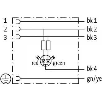 Connect. EV Forme A 18mm 24Vdc LED; PVC 5x0,75 Gris 15m-Lire la description