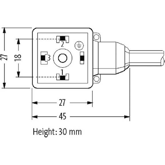 Connect. EV Forme A 18mm 0-230V; PVC 4x0,75 Noir 5m-Lire la description