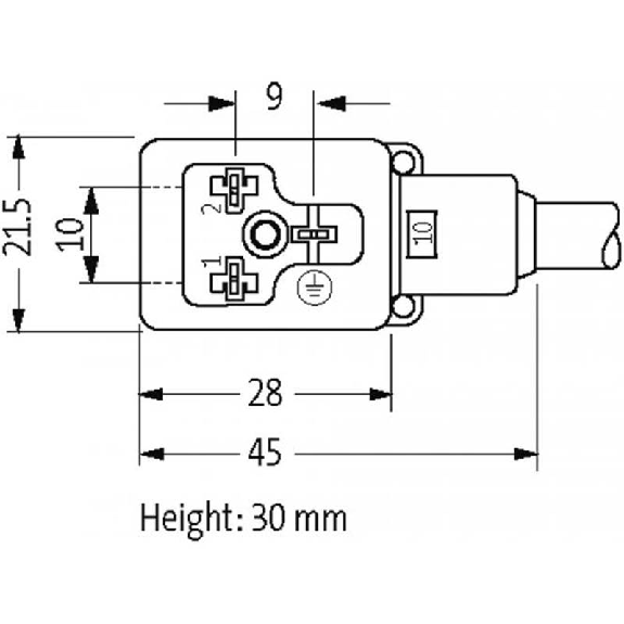 Connect. EV Forme B 10mm 24V LED+ATP; PVC 3x0,75 Gris 5m Connect. EV Forme B 10mm 24V LED+ATP; PVC 3x0,75 Gris 5m-Lire la description