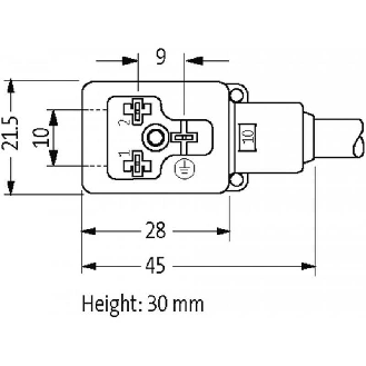 Connect. EV Forme B 10mm 24V LED+ATP; PVC 3x0,75 Gris 5m-Lire la description
