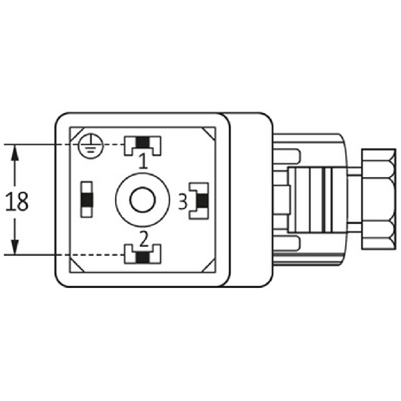 Connect. PR Forme A 18mm 0-230V LED PG9-Lire la description
