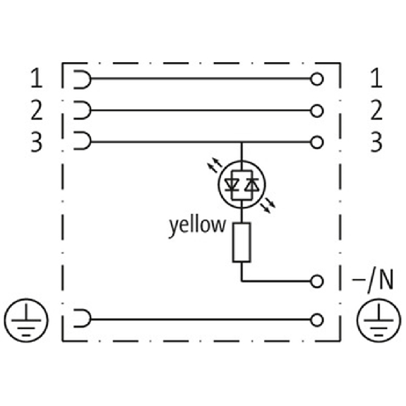 Connect. PR Forme A 18mm 24-230V LED 3P+T M16x1.5-Lire la description
