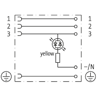 Connect. PR Forme A 18mm 24-230V LED 3P+T M16x1.5-Lire la description