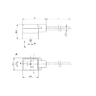 Connect. EV Forme B 10mm 24V LED+ATP Câble PUR 2m-Lire la description