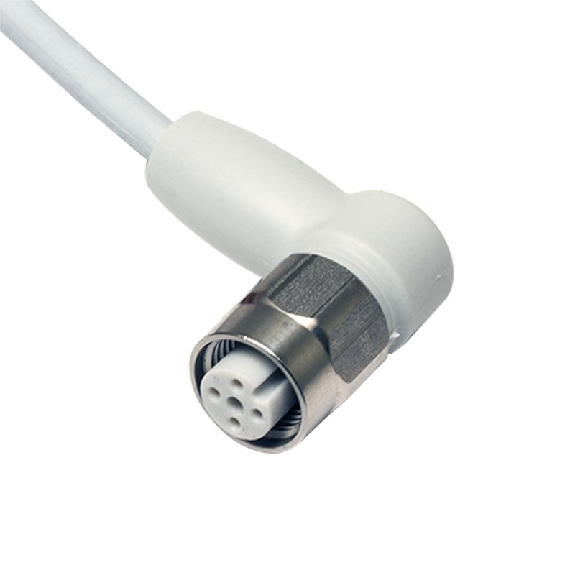 Connect.M12-F,4 poles-5m,PP/EPDM,90°-Lire la description