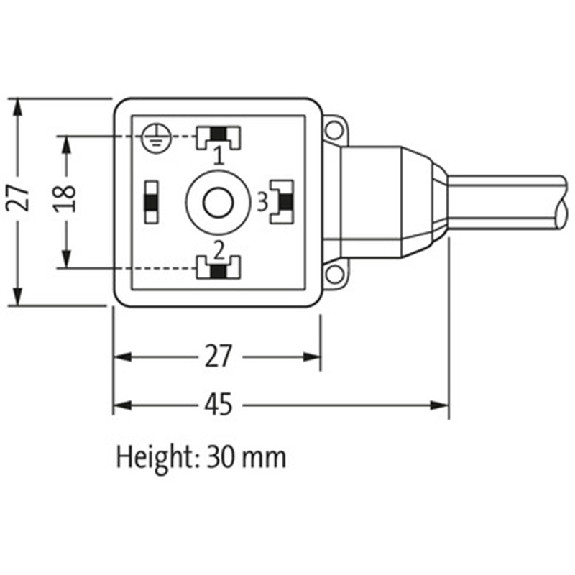 Connect. PR Forme A 18mm 0-230V; PVC 4x0,75 Gris 5m-Lire la description