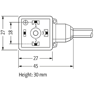 Connect. PR Forme A 18mm 0-230V; PVC 4x0,75 Gris 5m-Lire la description