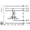 Connect. EV Forme A 18mm 24Vdc LED; PUR 5x0,75 Gris Cpc 5m