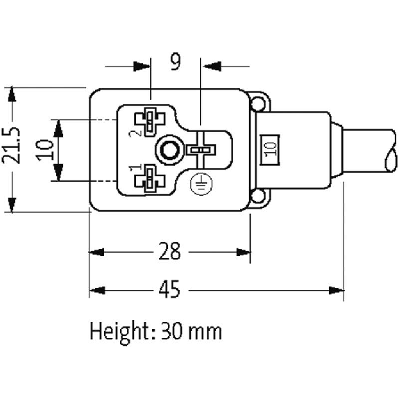 Connect. EV Forme B 10mm 24V LED; PVC 3x0,75 Noir 5m Connect. EV Forme B 10mm 24V LED; PVC 3x0,75 Noir 5m-Lire la description