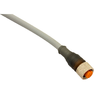 Connect.M12-F,8 poles-15m,PUR,Axial-Lire la description