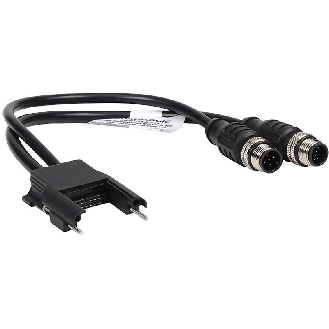 Connect. spé/M12 mâle 12p/M12 mâle 5p; PVC 0.2m SG EXTENDED MUTING RX-Lire la description