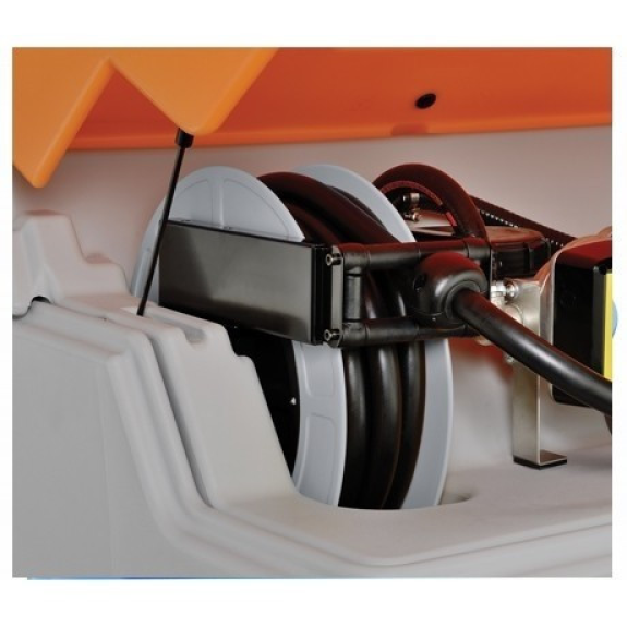 Enrouleur gasoil avec 8 m de flexible DN 25 pour Stations GO CUBE 5 000 litres-Lire la description