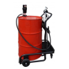 Chariot de lubrification pour fût de 200 l avec pompe pneumatique et compteur digital Chariot de lubrification pour fût de 200 l avec pompe pneumatique et compteur digital