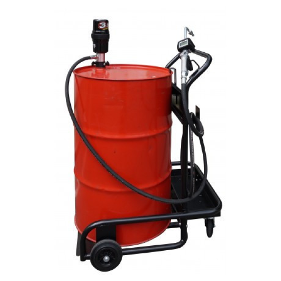 Chariot de lubrification pour fût de 200l avec pompe pneumatique Chariot de lubrification pour fût de 200l avec pompe pneumatique-Lire la description