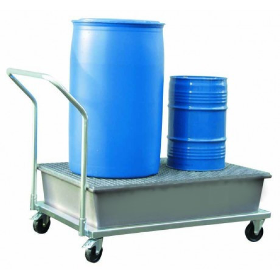 Chariot industriel avec bac de rétention 220 litres-Lire la description