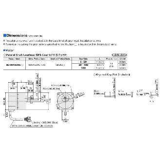 Motoréducteur Brushless DC 50W 2.6Nm Bride 80mm Axe 15mm 24VDC 1:15-Lire la description