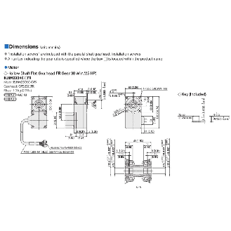 Motoréducteur Brushless DC 30W Bride 60mm 24VDC 1:10-Lire la description
