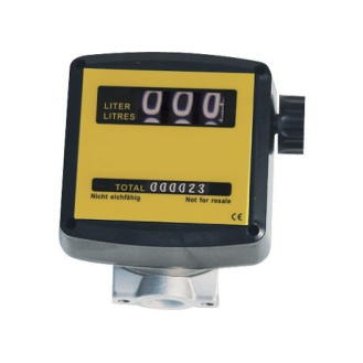 Compteur mécanique K33 pour huiles, 120 l/min avec mamelon laiton 1"-Lire la description